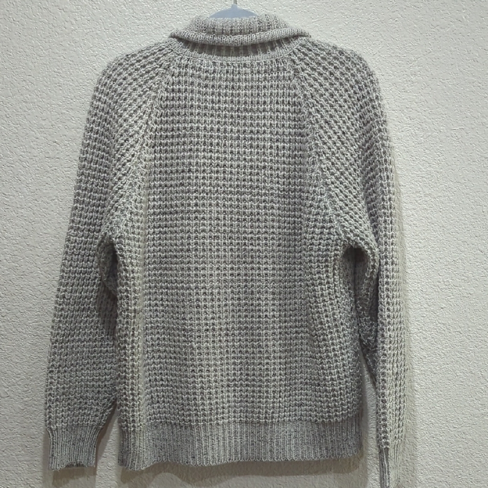 Vintage Oleg Cassini Gray Cable Knit Cardigan - Picture 5 of 12